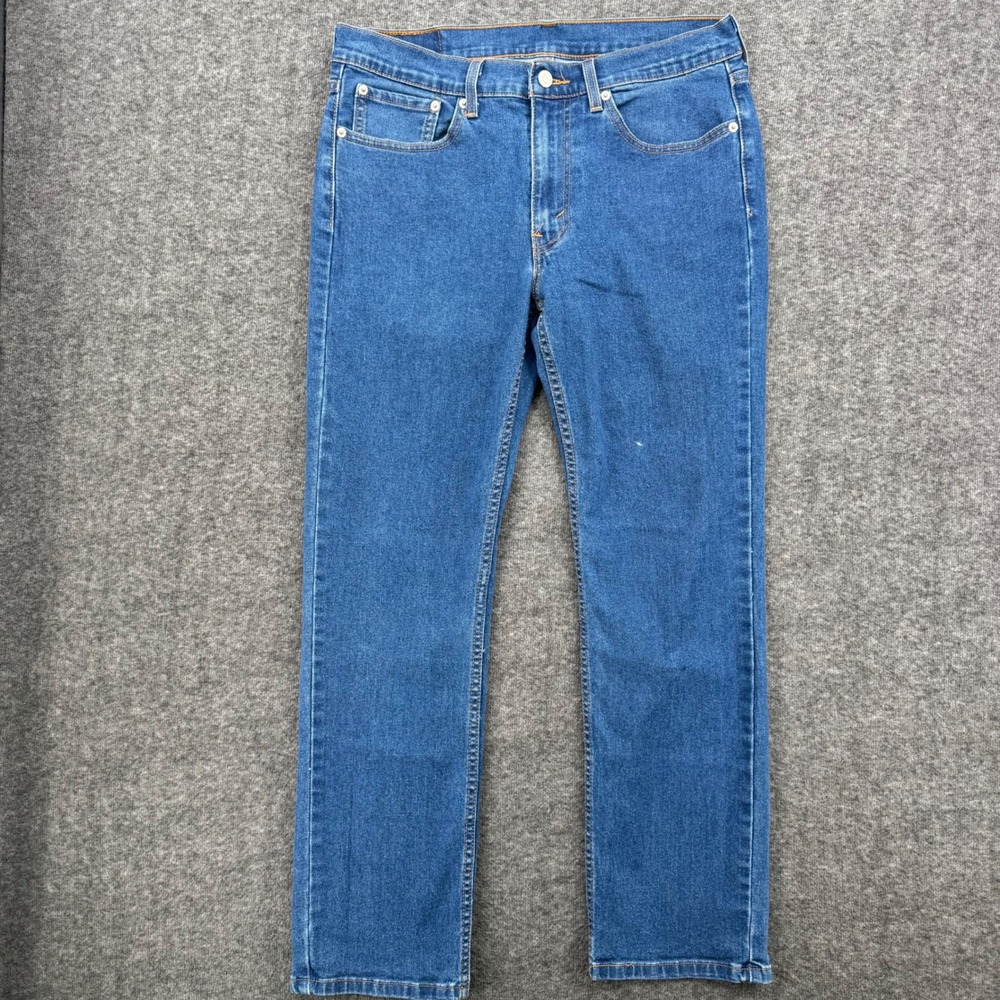 Levis 514 Straight Fit Jeans Blue Medium Wash 32 Mens Denim Pants Classic Casual